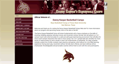 Desktop Screenshot of dannykasparbasketballcamps.com