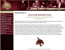 Tablet Screenshot of dannykasparbasketballcamps.com